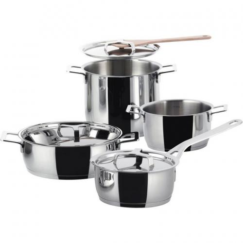 Alessi-Pots&Pans 18/10 Stainless Steel Pot Set - 7 Piece-