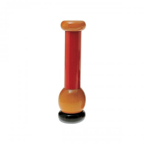 Alessi-Macinasale Pepper & Spices in Beech Wood Dyed Black Red & Yellow-