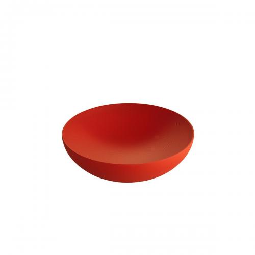 Alessi-Double Colored Steel & Resin Double Wall Bowl Red with De-